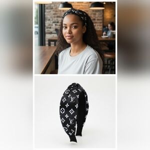 Elegant Black and White Patterned Headband